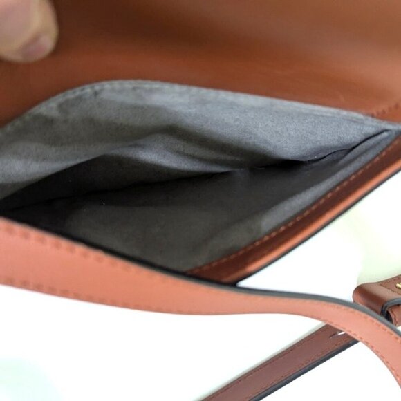 Like New Vince Camuto Renly Leather Crossbody  9"L x 6 1/2"H x 3"D - Picture 8 of 11